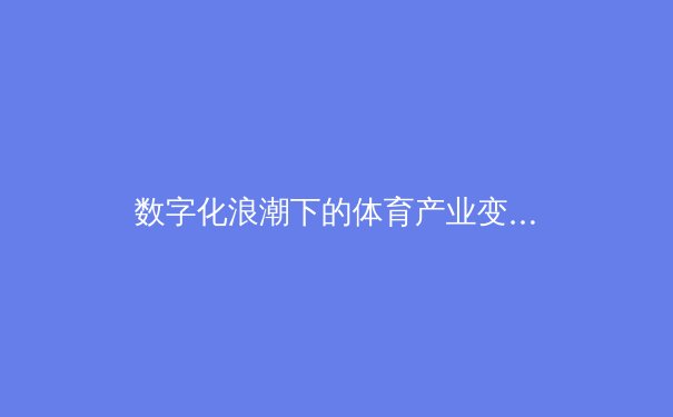数字化浪潮下的体育产业变革：从场馆智慧化到粉丝经济新生态 - 4